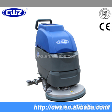 Extremely low noise hand push floor scrubber